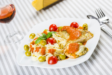 Chicken fillet in tomato sauce