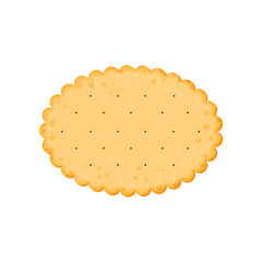 Vector Illustration. Health cracker. Isolated cookie: ellipse