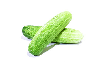 fresh cucumbers isolated on a white background.