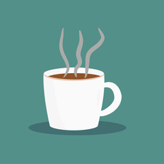 hot Coffee or tea cup vector illustration 