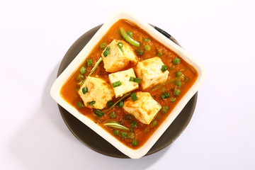 Paneer Masala with Matar or Cheese Cooked with Peas in a Creamy Sauce, Indian Dish