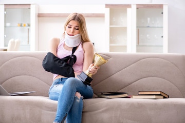Woman injured during sport game