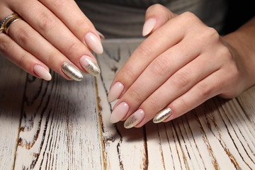 glamorous manicure of nails