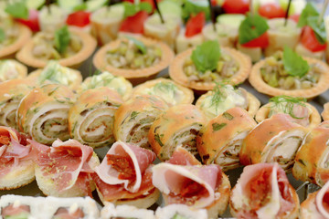 catering service different light snack