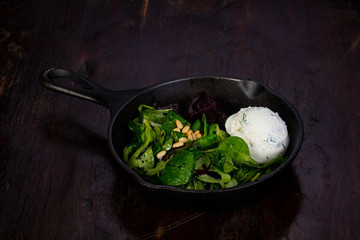 Ricotta cheese with beetroot