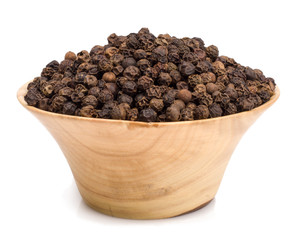 black pepper in a Cup isolated on white