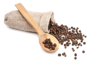 black pepper isolated on white background