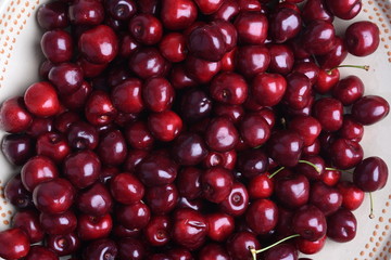 Sweet cherry top view