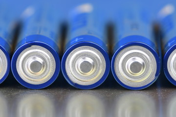 Closeup of alkaline battery AAA size