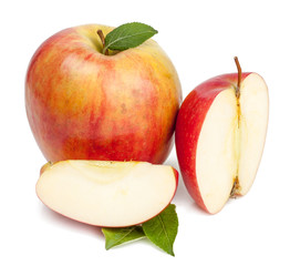 Red apples isolated on white