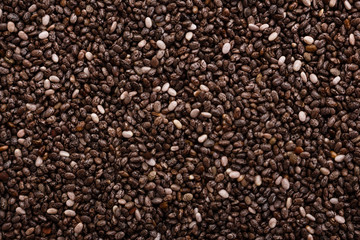 chia seeds on a white acrylic background