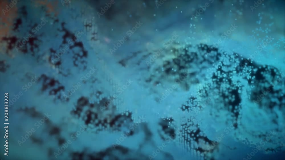 Poster abstract dot matrix looped in a wave pattern.reading of smooth vibrating spectrum. loop ready animat