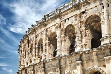 ancient Roman amphitheatre in Nimes