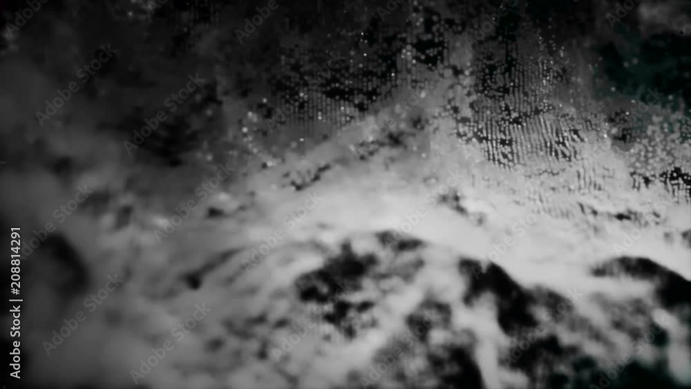Poster abstract dot matrix looped in a wave pattern.reading of smooth vibrating spectrum. loop ready animat