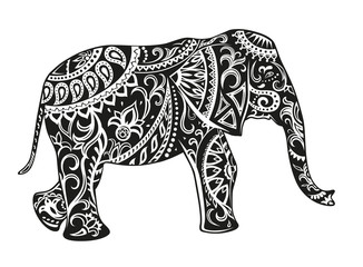 Ethnic ornamented elephant