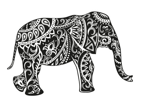 Ethnic ornamented elephant