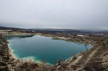 Fototapeta na wymiar Stone quarry in the Crimea