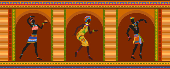 Ethnic dance african people