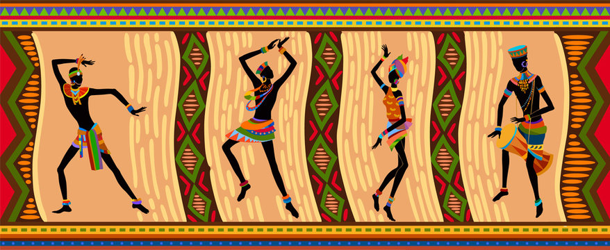Ethnic dance african people
