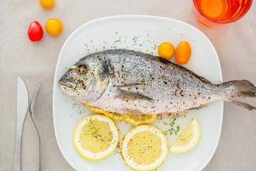 baked dorado with lemon