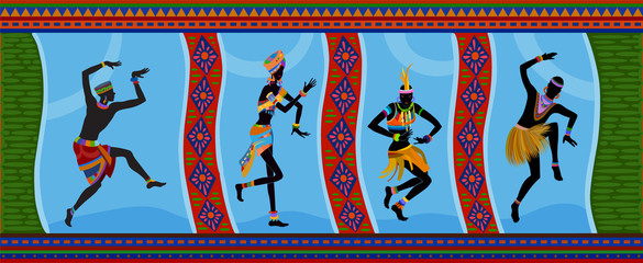 Ethnic dance african people