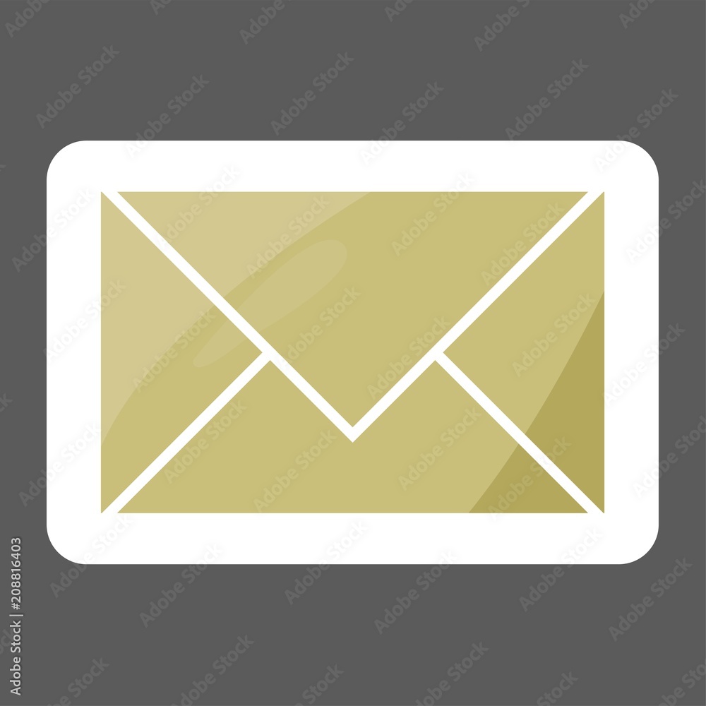Poster vector icon envelope, message, mail. vector message colored sticker icon. layers grouped for easy ed