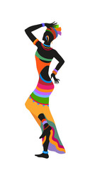 Obraz na płótnie Canvas Ethnic dance african woman