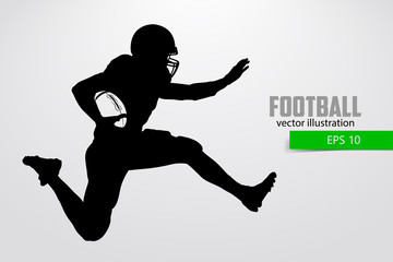 Silhouette of a football player. Vector illustration