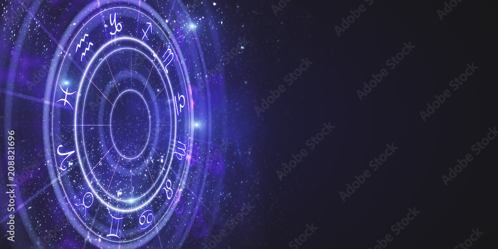 Wall mural creative zodiac wheel backdrop
