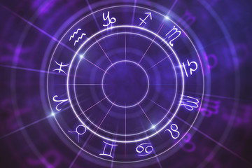 Abstract zodiac wheel background