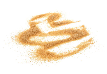 Brown sugar isolated on white background