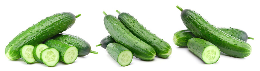 Cucumber collection isolated