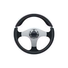 Realistic cars steering wheel design