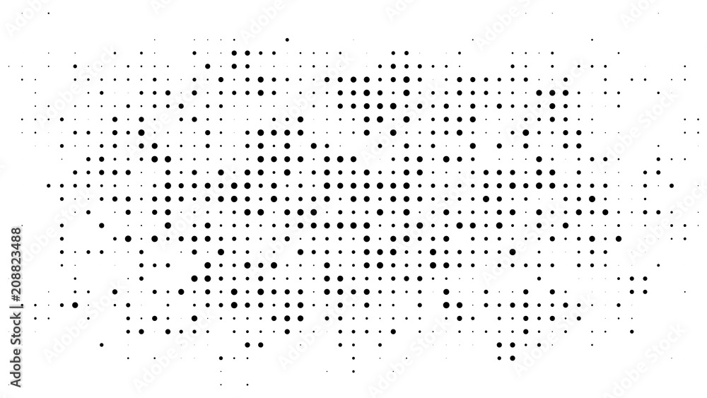 Wall mural halftone dotted background. halftone effect vector pattern. circle dots isolated on the white backgr