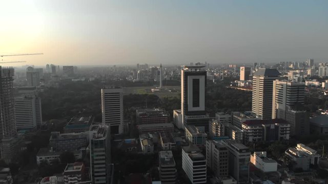 Aerial view of Monumen Nasional. Jakarta, Indonesia