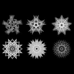 Geometric pattern icon star astrology pentagram symbol