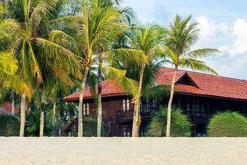 Beach House or bungalow at sea sand beach
