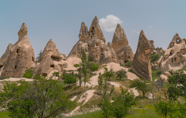 Uchisar caves in Cappadocia