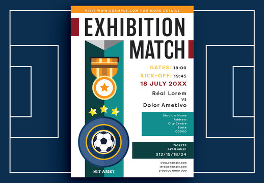 Football/Soccer-Themed Event Poster Layout
