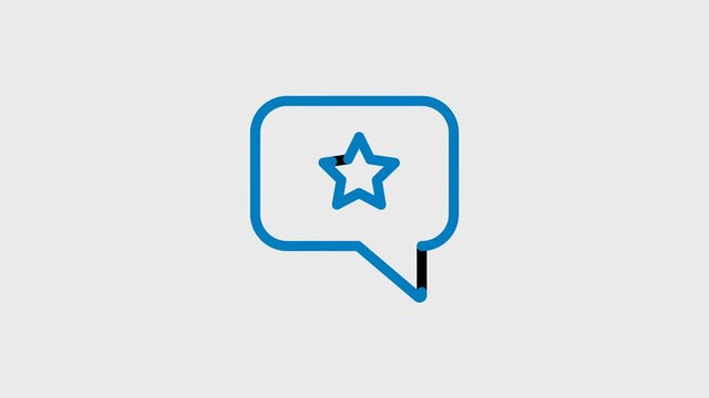 Message animated icon, video with transparent background