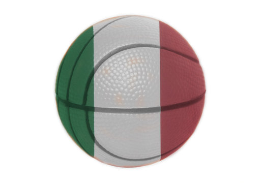 Italian flag on basketball ball - Powered by Adobe