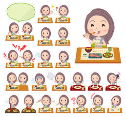 Long hair women_Meal