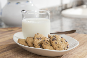 breakfast with chocolate chip cookies