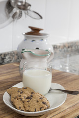 breakfast with chocolate chip cookies