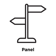 Panel icon vector sign and symbol isolated on white background, Panel logo concept, outline symbol, linear sign