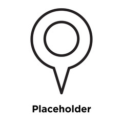 Placeholder icon vector sign and symbol isolated on white background, Placeholder logo concept, outline symbol, linear sign