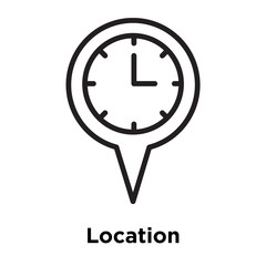 Location icon vector sign and symbol isolated on white background, Location logo concept, outline symbol, linear sign
