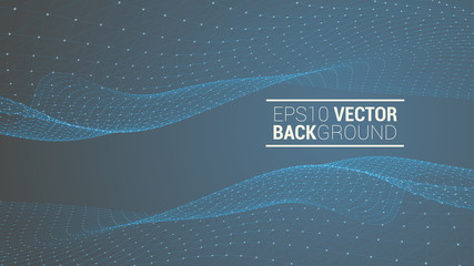 Wireframe polygonal landscape