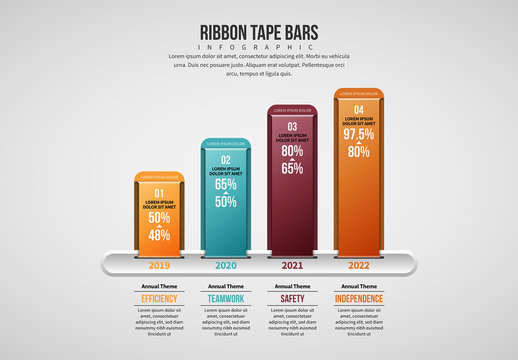 Ribbon Tab Bars Infographic
