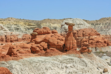 Red toadstool and red rock, Utah